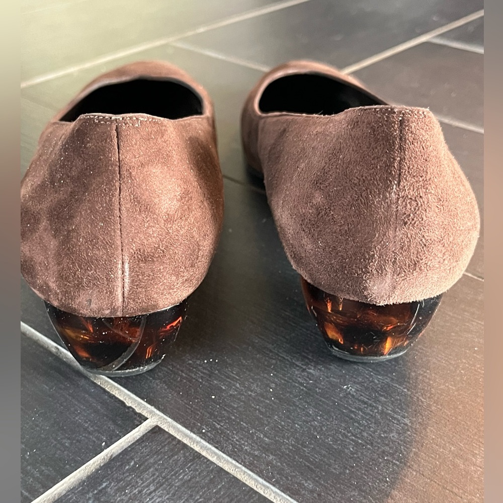 Ferragamo Ladies Brown Suede Shoes - Picture 2 of 8